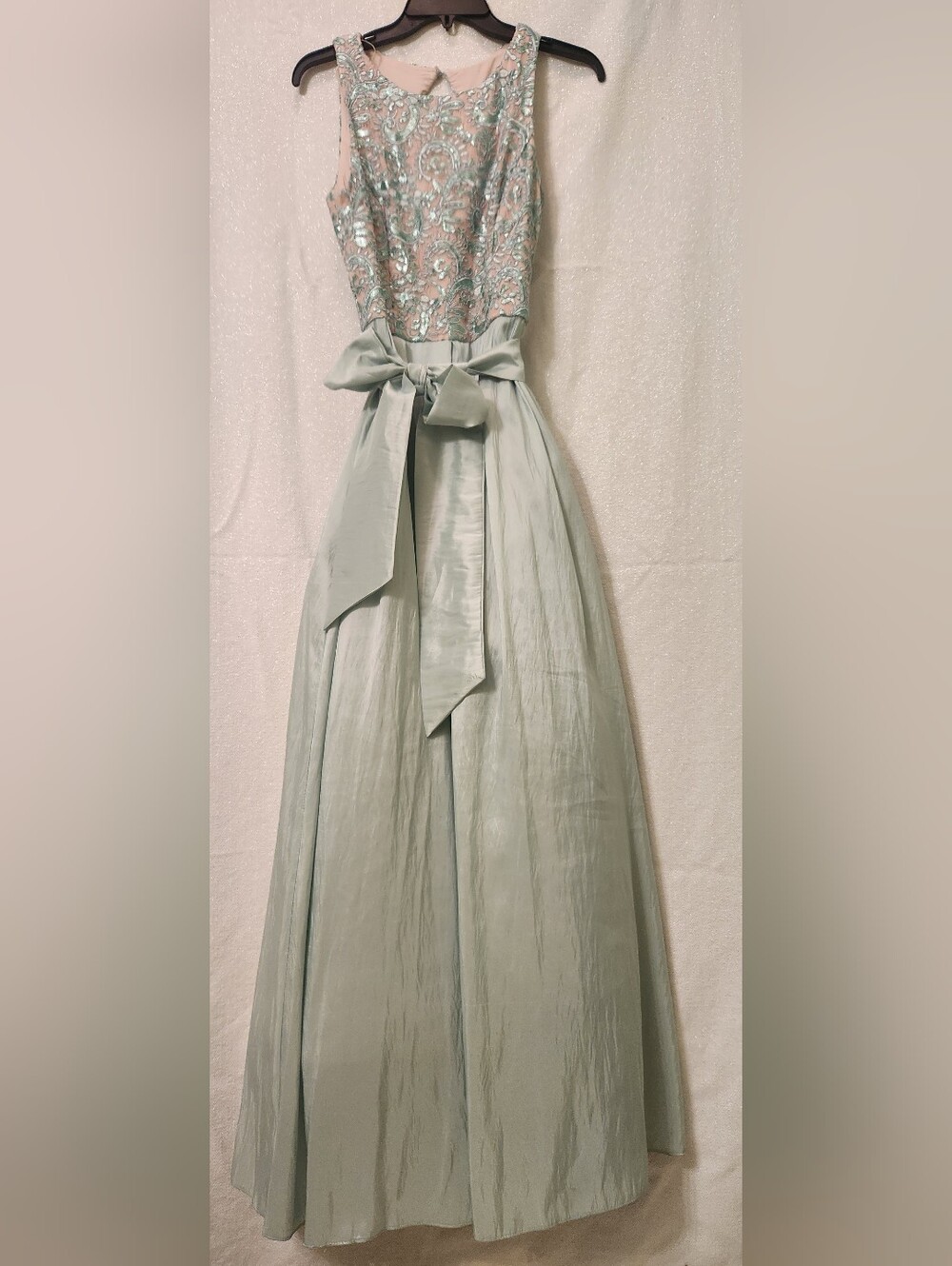 Eliza J Mint Green Sequin Lace Dress